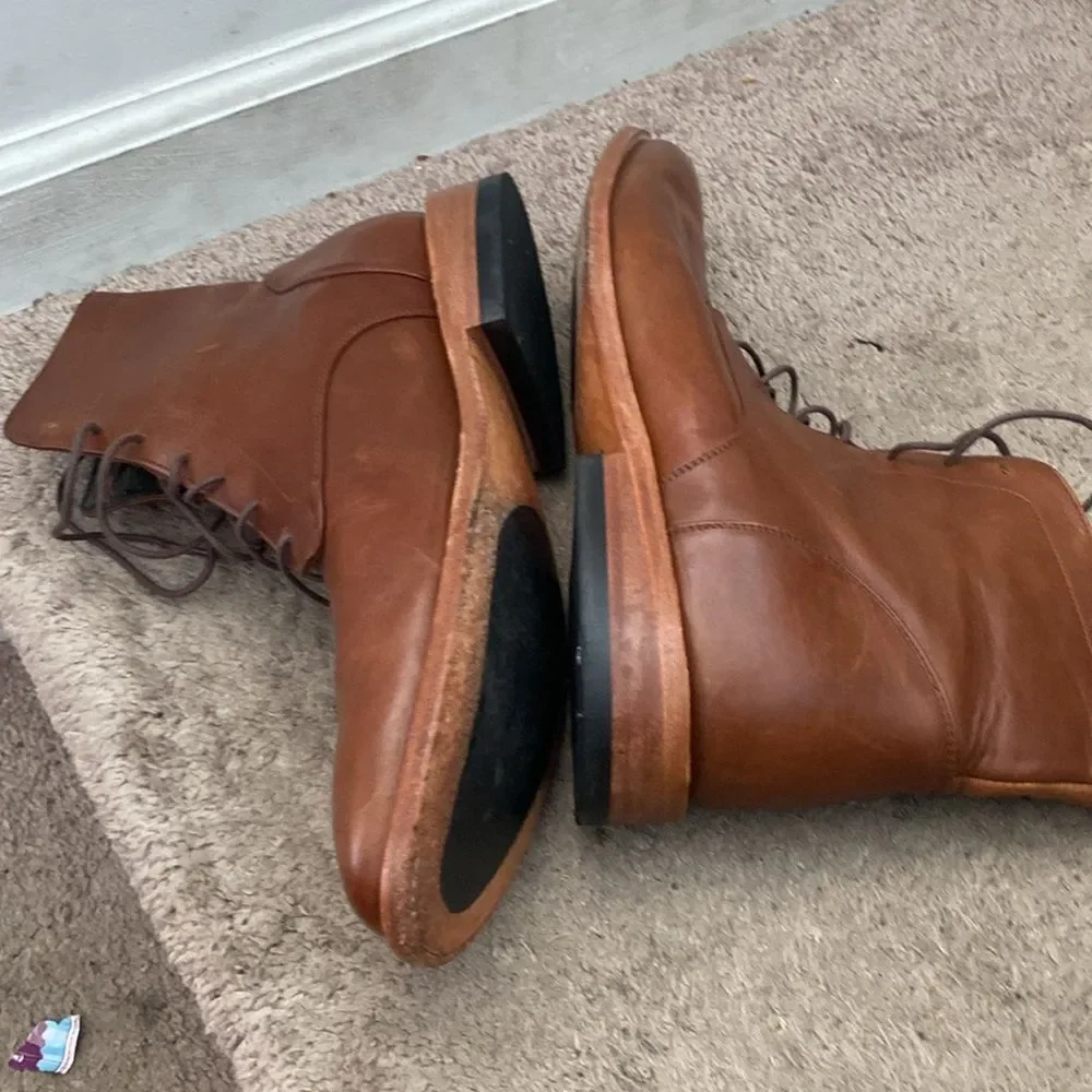 Nisolo Luciano Boots Saddle Brown Leather Sz 11.5